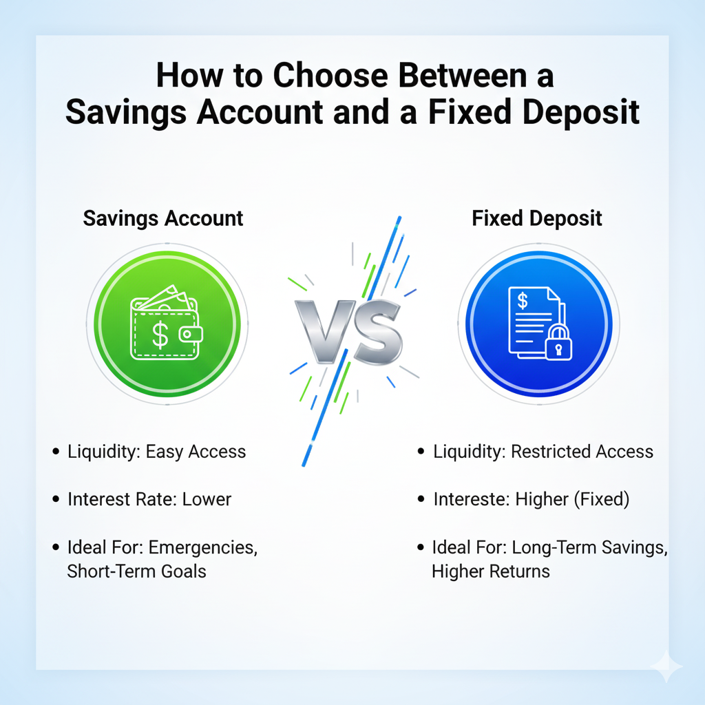 How to Choose Between a Savings Account and a Fixed Deposit